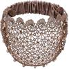 Generico Fascia Capelli In Pizzo - Elastico, Vintage Con Occhielli E Strass - Ampie Fasce Capelli In Pizzo Donna,Per Feste, Libero, Vacanze, Matrimonio, Cerimonia
