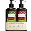 ARGANICARE Duo Shampoo + Balsamo con Olio di Macadamia, 2x400 ml, previene e combatte le doppie punte, effetto lucido, per tutti i tipi di capelli