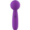 Generico Mini vibratore wand, 10 velocita, silicone, ricarica USB | Mini massaggiatore 112*38mm, impermeabile, controllo manuale(Purple)