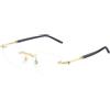 Montblanc MB0480O 004 - Occhiali da Vista Rimless Uomo Oro Grigio Glasant