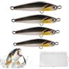 Generic Esca anteriore | 4 pezzi materiale da pesca simulato - Esche da pesca in metallo simulato - Per Trota persica pesce gatto acqua salata acqua ghiaccio lago fiume che trascina all'aperto