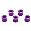 ReachMall 5Pcs Mountain Bike Corona Bulloni 7075 Alluminio CNC Manovella Viti 4.9MM 6.4MM Ultralight Disc Nails Per MTB Singolo per anello di Ricambio