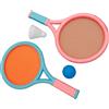 Generic Set di Racchette da Badminton per Bambini con 2 Racchette e 2 Palline, Design Antiscivolo e Durevole per Bambini, Leggero e Portatile, Ideale per Giocare All'aperto (Blu Rosa)
