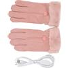YDuupxe Riscaldati da Donna Riscaldati USB in Pelle Artificiale Touchscreen 5V 2A Temperatura Regolabile Scaldamani per Donne Equitazione Sci Camminate