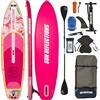 CampSup Sun Reflections XXL 11'6 Combo Tavola da SUP gonfiabile, set per Stand Up Paddling con sedile da kayak, pagaia 2-in-1, 350 x 89 x 15 cm, fino a 185 kg