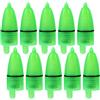 GETAJGHSD 20 Pezzi Lampada LED Pesca Campanello Luminoso Verde Clip per Canna da Pesca in Plastica in Acque Salate e Costiere