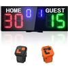 YZ Tabellone segnapunti elettronico a LED con Controllo dell'orologio, tabellone segnapunti Digitale con Telecomando, tabellone segnapunti Portatile per Basket, segnapunti Digitale per Tennis