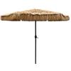 Generic LYGSWDB Ombrellone da Esterno,Grande Ombrellone da Spiaggia Hula, Meccanismo a Manovella da 270 cm Ombrellone in Paglia Hula, Ombrellone in Erba per Giardino Balcone Terrazza Patio