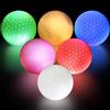 Behogan 6 palline da golf colorate Light Up, Flashing Glowing Palline da golf a LED, palline da golf luminose, colorate da golf, per allenamento notturno, rosa, rosso, blu, verde, giallo, bianco
