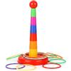 SiaBiced Set 6/12 Anelli di Lancio in a per Bambini 4-6 Anni, Gioco da Esterno e o, Toss con Torre Impilabile per Sviluppo Abilità, Bustina + 12 anelli (4 piccoli, 4 medi, 4 grandi)