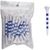 AKDJGFP Tees da Golf T-Shirt da Golf da 20 Pezzi, 70 mm/83,0 mm, a Righe Colorate, Set di Accessori in plastica Durevole a Quattro forchette for Uomo e Donna(Blue 83.0mm20pcs)
