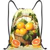 Generic Borsa Palestrazaino Sportivo per Nuoto Vacanze All'Aperto 36X42Cm Regolabile Moda Borsa Sportiva Lemon Basket Freshness Pattern