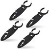 Fukaisu 4pz Clip Paddle Board, Accessori Neri Paddle Board Supporto Durevole Bevande e Telefono per Surf e Kayak per Montare Portabicchieri