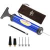 TONUNI Pompa ad aria portatile, kit di gonfiaggio con ago, ugello, tubo di prolunga per calcio, pallacanestro, pallavolo, pallanuoto, rugby, sport, palloncino, nuoto, gonfiabili