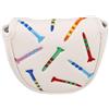 SEWOART Copri Putter da Golf Protezione Leggera la Parte Superiore della Mazza in Pu Bianco con Design Ricamato Minimizza Graffi per Gioco Golf