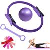 Beibeijia 8 Pezzi Kit Pilates, Pilates Essential Kit, Kit Pilates Completo x casa, con Palla da Yoga, Cerchio Pilates, Fascia di Resistenza und Estrattore, per Esercizi Interni della Cosce e Braccio