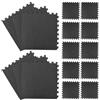 DIYEAH Tappetino Puzzle da Pavimento per Palestra 16 Pezzi in Eva Nero Installazione Flessibile e Incastro, per Palestra Domestica e Protezione Attrezzi