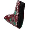 Vistreck Copritesta per Putter da con Chiusura Magnetica - Copertura Protettiva in PU Ricamata per Putter (Vino Rosso)