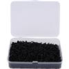 Qalvona Protezione per corde per badminton, occhielli in nylon 2,1x8,3 mm, spessore 0,8 mm, nero - Alta resistenza alla trazione, smorzamento del rumore, riparazione della racchetta