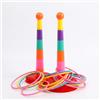 SiaBiced Anelli di Lancio per Bambini, Gioco da Esterno Interattivo per Età 4-6 Anni, 2 colonne + 21 anelli rinforzati
