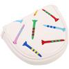 NUOBESTY Copri Putter Mallet da Golf in Pu con Fodera Interna in Peluche, Protezione Resistente per Teste di Mazza, Design Ricamato Elegante per Gioco del Golf