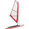 Runheo SUP - Tavola da SUP gonfiabile, colore rosso e bianco, set con vela, 330 x 72 x 10 cm, per adulti, sport acquatici, stand up, fitness, yoga, tempo libero, pagaia, surf, equilibrio, mare