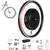 BTGSHYNM, kit di conversione per ruota anteriore da 20, 1000 W, per bicicletta elettrica, con motore anteriore, display LED e acceleratore al pollice, incluso assistente alla pedalata, maniglione