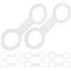 Housoutil Fermatubo per Subacqueo in Silicone Bianco 8 Pezzi Design Ergonomico e Fissaggio Stabile per Attrezzatura da Immersione