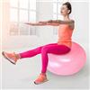 Hidyliu Palla da Yoga Donut 50 Cm, Materiale PVC, Design Antiscivolo, Perfetta per Sedersi e Fare Esercizio, Fornita con Pompa a Pedale
