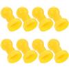 USHOBE Coperture per Aste di Trampolino in Plastica Gialle 8 Pezzi, Accessori per Trampolino per Fissaggio e Sicurezza della Rete, per Festa Estiva