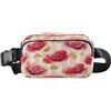 ISAOA Marsupio a tracolla alla moda marsupio con cinghia regolabile Dream acquerello rosa rosa per allenamento, shopping, viaggi, escursionismo