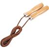 Baluue Corda per Saltare Resistente Manico in Legno Palestra e Corda in Pelle di Bovino e Portatile, per Esercizi di Fitness e Allenamento