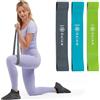 Gaiam Restore - Kit di 3 mini fasce di resistenza leggere, medie, pesanti, per esercizi e allenamenti per gambe e sederini, 30,5 x 5,1 cm