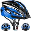 YGVQN Casco Bici Adulto Uomo Donna, Casco MTB Mountain Bike con EPS e Guscio in Policarbonato, Visiera Rimovibile & Sistema Regolabile 52-62cm, Leggero Casco da Corsa per Bici Elettrica Città (Blu)