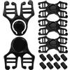 OSOLADY Set 4 Pezzi di Cinturini per Occhiali da Nuoto Fibbie in Plastico Nero, Facili da Usare, per Festa Estiva e Accessori per Occhiali Subacquei