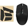 kwmobile Nastro Antiscivolo per Mouse da Gioco Compatibile con Logitech G102 / G304 Griptape - Facile da Applicare e Sottile - 0,5 mm - nero