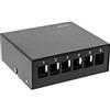 InLine® Scatola patch per 6 X Keystone RJ45, metallo, nero RAL9005