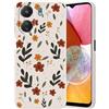 Guxira Cover Protettiva per Xiaomi Redmi 13C 4G / 5G / Xiaomi Poco C65, Carino Floreale Design Custodia Antiurto Silicone Cover Antipolvere Protettiva Case per Xiaomi Redmi 13C - Fiori di Foglia