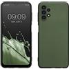 kwmobile Custodia Compatibile con Samsung Galaxy A13 4G Cover - Back Case Morbida - Protezione in Silicone TPU Effetto Metallizzato verde metallico