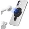 ALAFLY Supporto Magnetico Telefono per DJI Osmo Mobile 7P 7 SE 6 5 4, Sgancio Rapido Morsetto Telefono Compatibile con MagSafe, per DJI OM Stabilizzatore Gimbal Accessori, Nero