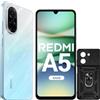 XIAOMI Redmi A5 4G Smartphone Android - 6,88 HD+ 120Hz, 3GB RAM 64GB, Dual SIM, Batteria 5200 mAh, 32MP Fotocamera AI - Blu (Include Custodia Protettiva Nera)
