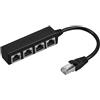 Kznifmk di rete Ethernet RJ45 1 a 4 adattatore connettore Ethernet LAN RJ45 per estensione di rete