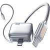Xanorrg Caricabatterie Intelligenti da 140 W con Funzione spegnimento Automatico e Cavo Staccabile Splitter Ricarica Rapida per telefoni Tablet Laptop Protezione Batteria del Telefono
