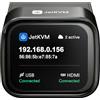 SZ Controllo remoto del computer KVM Over IP JetKVM, schermo touchscreen open source IPKVM per stato IP/MAC/HDMI/USB, switch KVM per uffici domestici e data center 1080p 60FPS Latenza ultra bassa