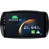 YUNTX [2+64G] Android 16 2 Din Radio con navigazione per Benz Smart 453 Fortwo 2014-2020:[Integrato CarPlay/Android Auto/DSP/GPS]-IPS 2.5D 9 Touch screen-DAB/Bluetooth 5.0/WiFi/Controllo del volante