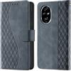 CaseGla Cover per Honor 200 Pro custodia portafoglio Grigio | Blocco RFID, 3 scomparti carte, 1 tasca banconote, Chiusura magnetica, Supporto, Pelle PU flip cover per Honor 200 Pro
