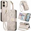 Jiajihua Cover Compatibile con Vivo Y500i 5G 【Portafoglio con cerniera】【Portacarte doppio】【Flip Stand】【Fibbia magnetica】 Custodia per telefono Lanyard Gray