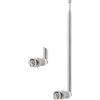 CHUNCHEN BNC Maschio Antenna Telescopica 7 Sezioni Antenna Telescopica con Spina BNC 71.2CM/28.03IN per VHF UHF Radio Scanner Polizia Scanner Mobile Microfono Senza Fili