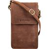 STILORD Imola Borsa porta cellulare in vera pelle vintage Tracolla compatta unisex marsupio crossbody per uomo e donna Colore:messina - marrone