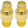 Ahoaepy 2 connettori per antenna SMA femmina, adattatori per antenne SMA FPV, adattatore da SMA femmina a SMA femmina, convertitore accoppiatore SMA per FPV, antenne, radio prosciutto, antenna radio